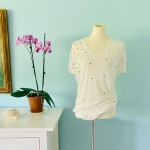 Max and Mia 3D Scattered Star Oversized T-Shirt